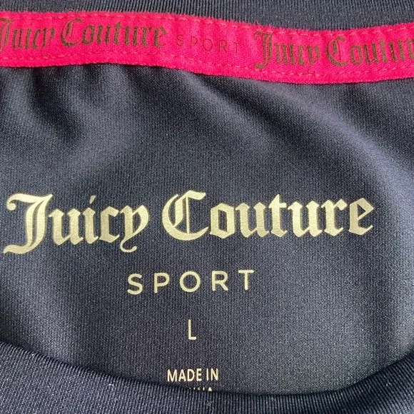 Juicy Couture Sport Navy Blue Top with Sparkling Logo - Picture 2 of 6
